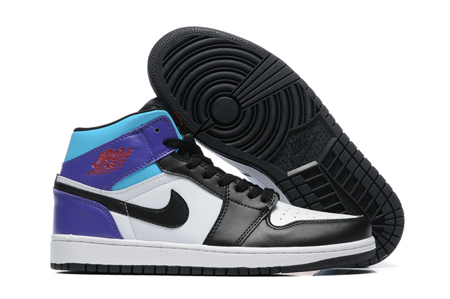 Women's Running Weapon Air Jordan 1 White/Purple/Black Shoes 0348 Women's Running Weapon Air Jordan 1 White/Purple/Black Shoes 0348